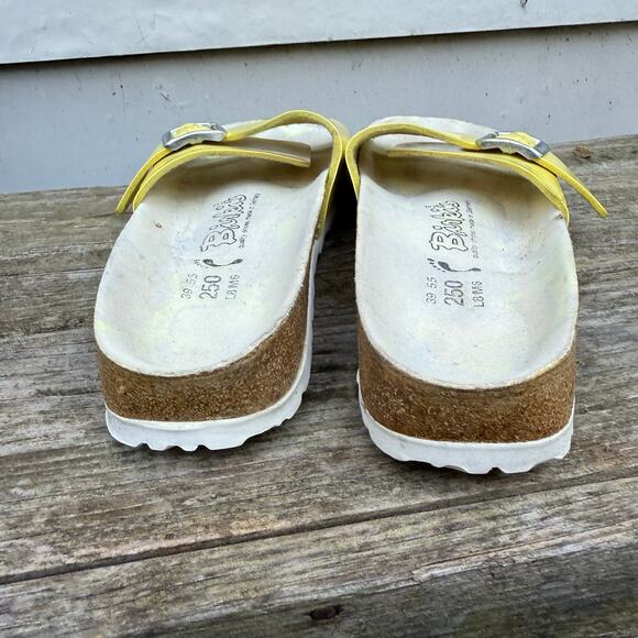 Birkenstock Birki's Catalina Buckle Slide Wide Strap Sandals Yellow 39 L8 M6 - Picture 5 of 8